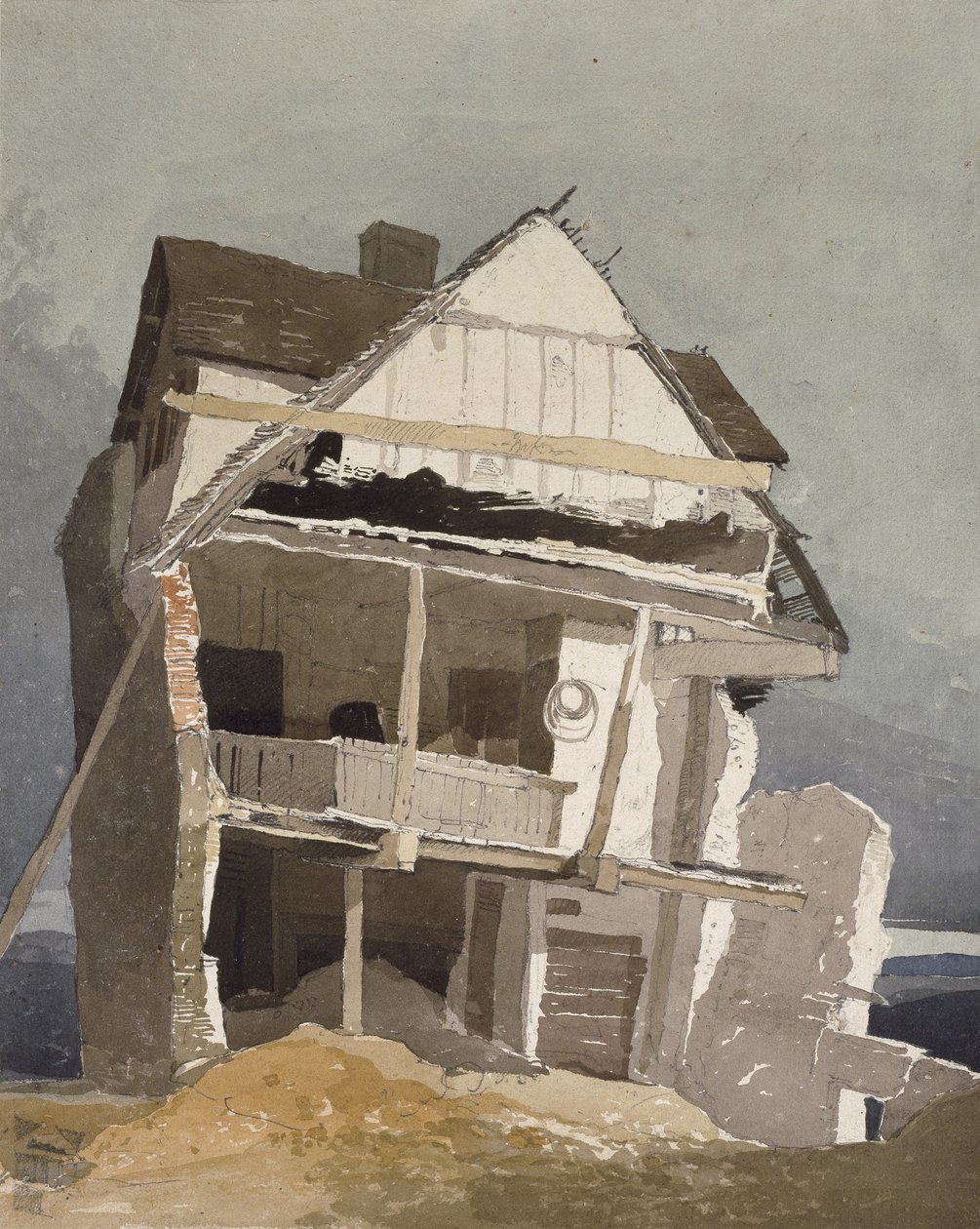 एक बर्बाद घर, 19 वीं सदी द्वारा जॉन बेच Cotman