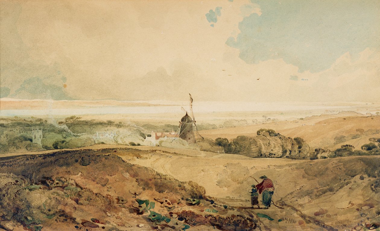 वेल्टन, यॉर्कशायर का एक दृश्य द्वारा जॉन बेच Cotman