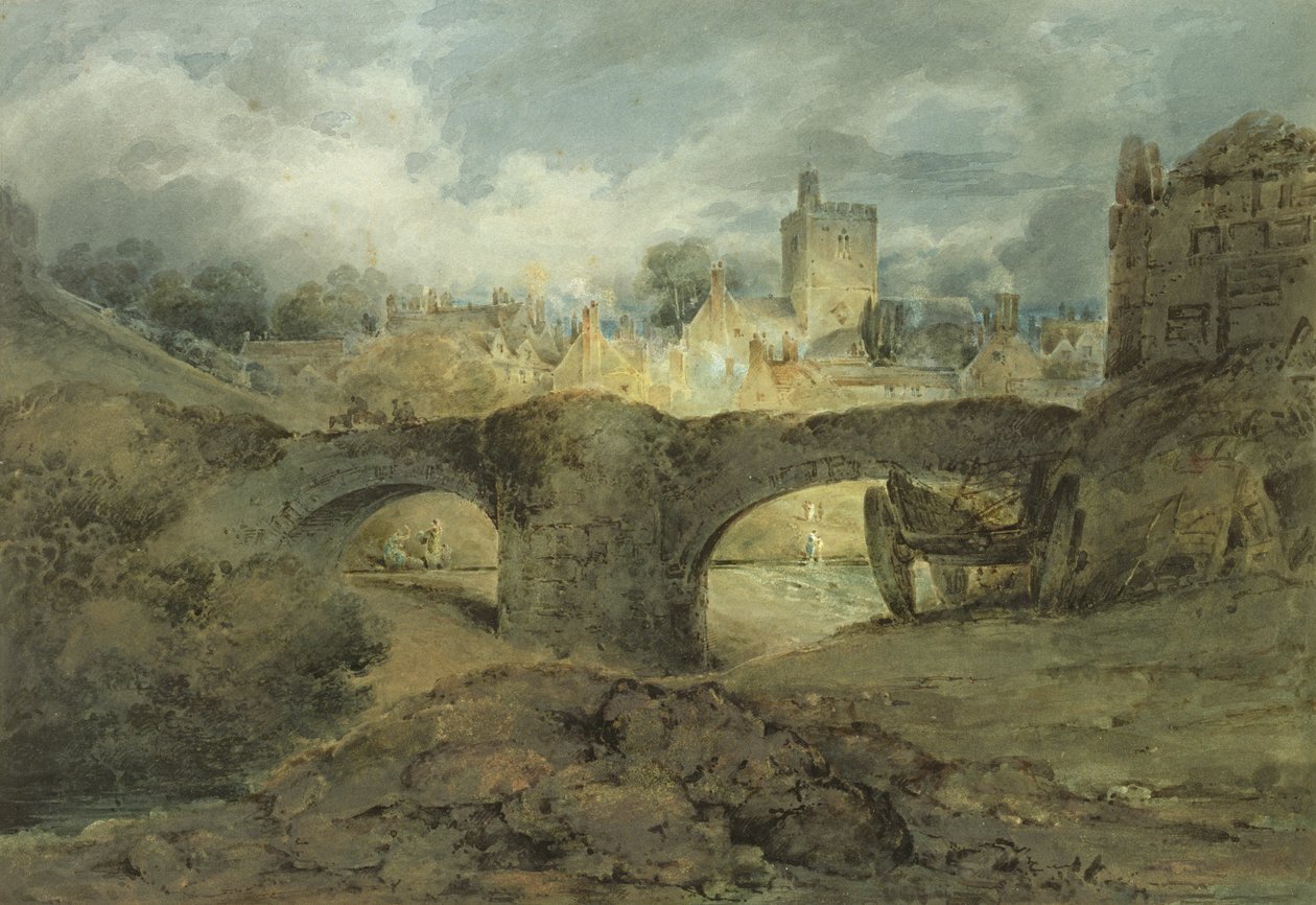 ब्रेकनॉक, c.1801 (कागज पर गोंद अरबी के साथ wc) द्वारा जॉन बेच Cotman