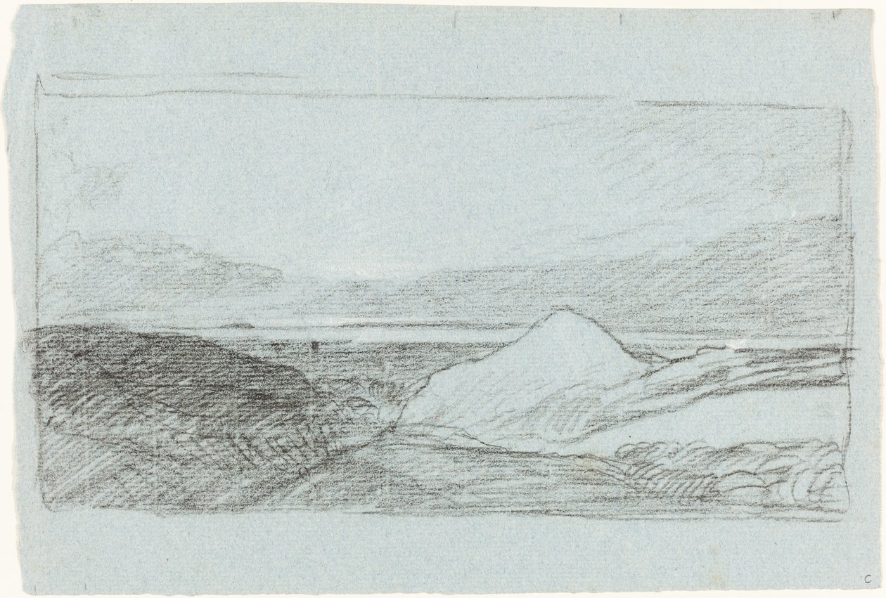 पहाड़ियों और पानी के साथ लैंडस्केप द्वारा जॉन बेच Cotman