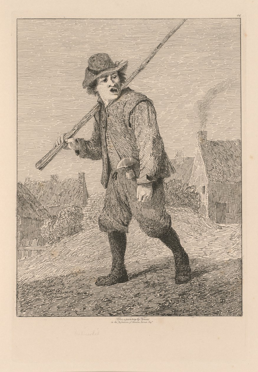 अध्ययन 46 नमूने Teniers, 1838 के बाद मुक्त प्लेट कर रहे हैं। द्वारा जॉन बेच Cotman