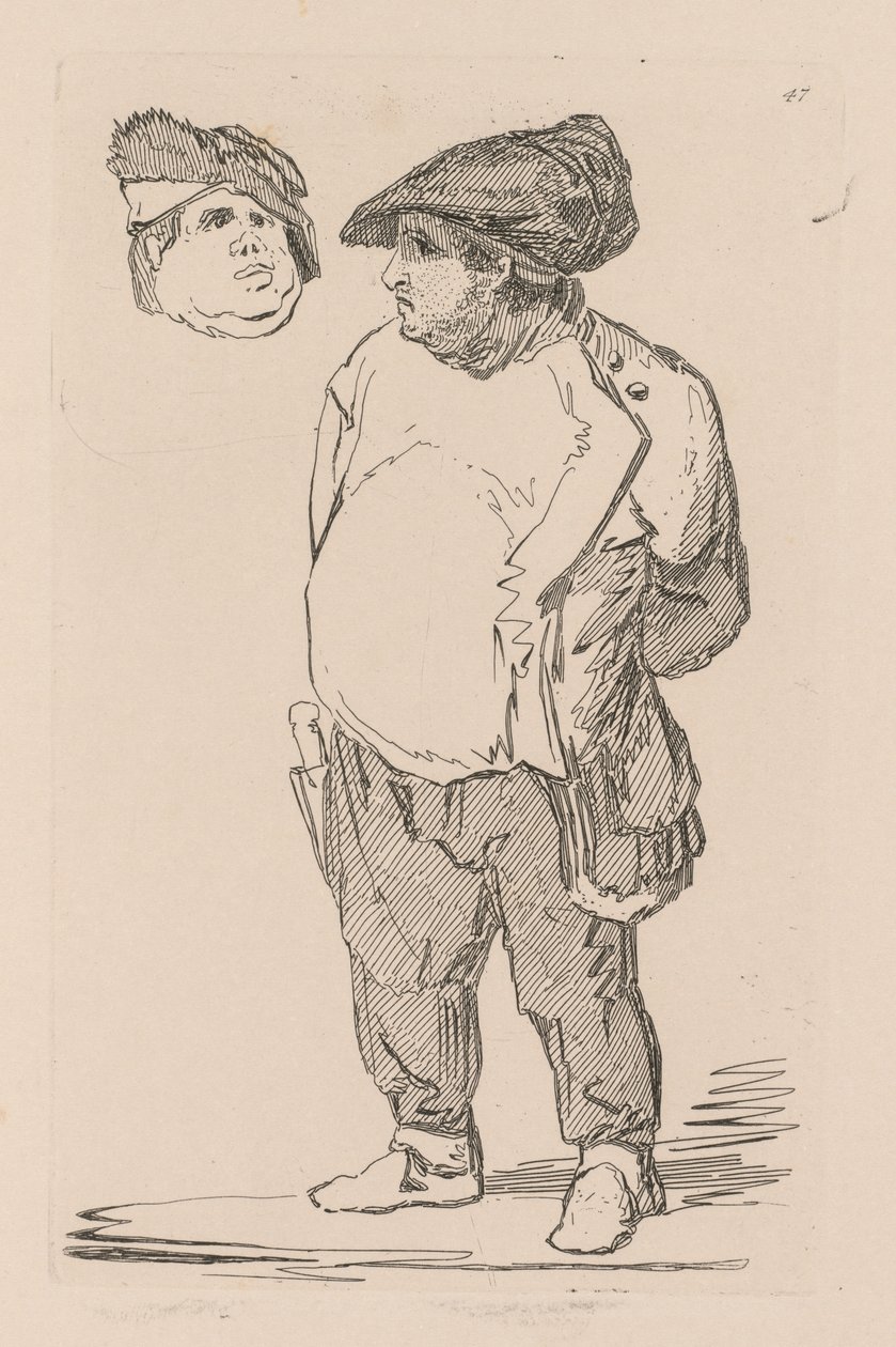 अध्ययन मुक्त प्लेट 47, एक अध्ययन, 1838 कर रहे हैं। द्वारा जॉन बेच Cotman