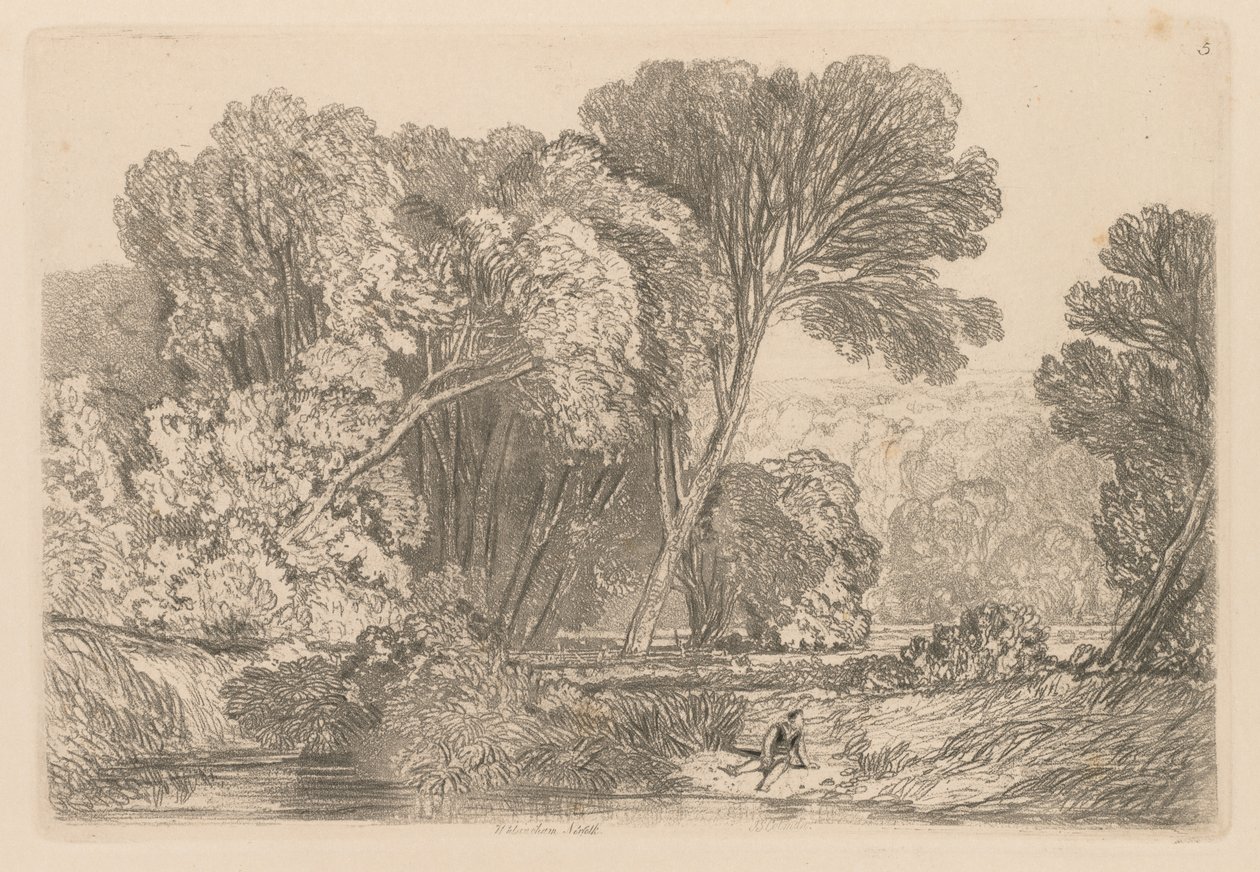 अध्ययन मुक्त प्लेट 5, वाल्सिंघम, नोरफोक, 1838 कर रहे हैं। द्वारा जॉन बेच Cotman