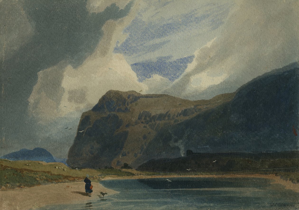 वेल्स में माउंटेन सीन, 1810 (wc पेपर) द्वारा जॉन बेच Cotman