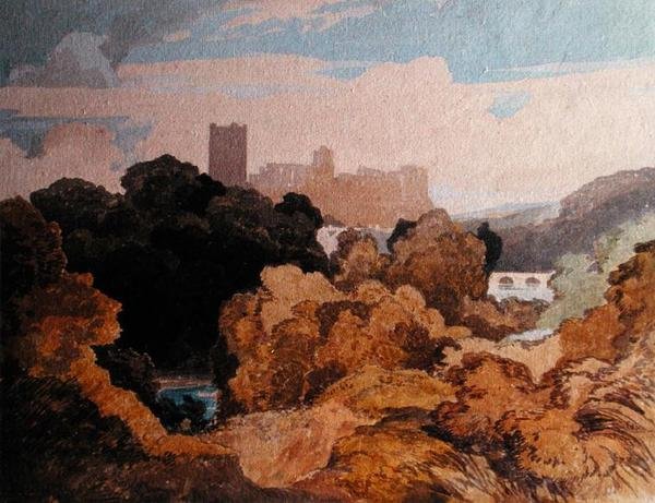 रिचमंड, यॉर्कशायर (कागज पर पानी के रंग का) द्वारा जॉन बेच Cotman