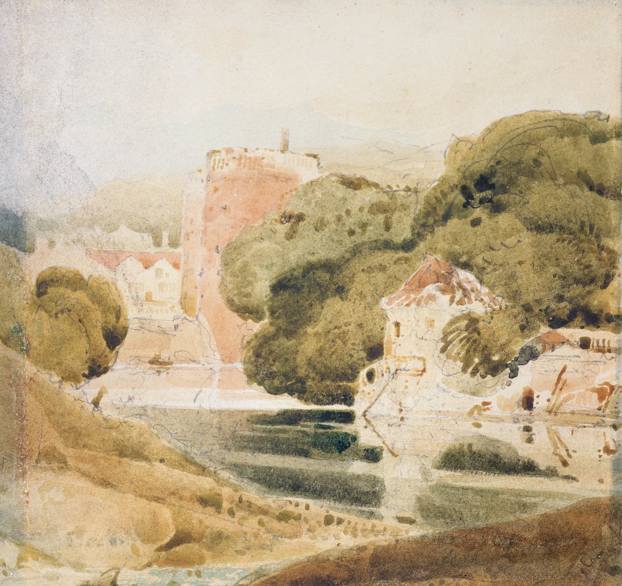 वॉटर गेट, यॉर्क (कागज पर पानी के रंग) द्वारा जॉन बेच Cotman
