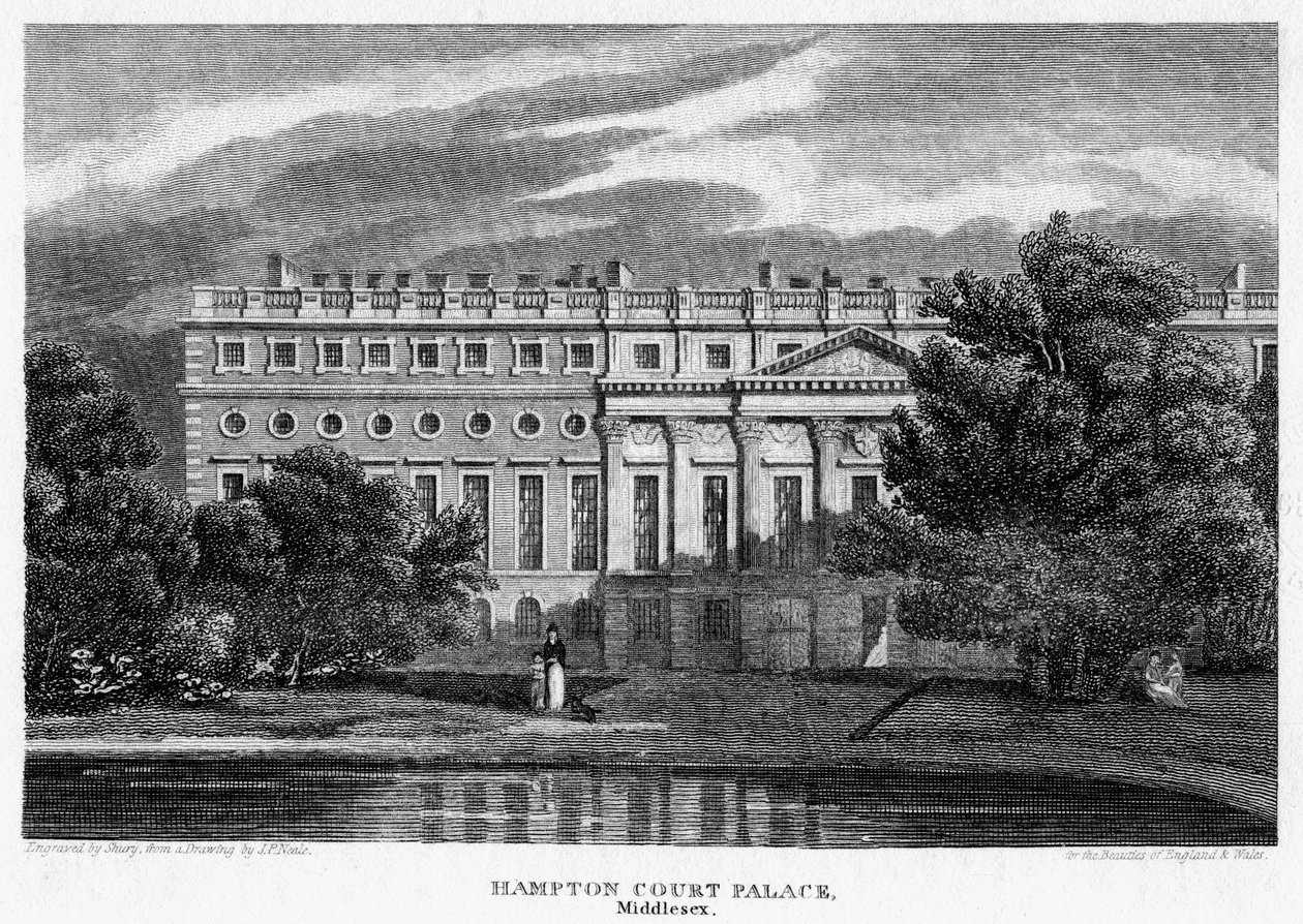 हैम्पटन कोर्ट पैलेस, लंदन, 1814। द्वारा जॉन शूर