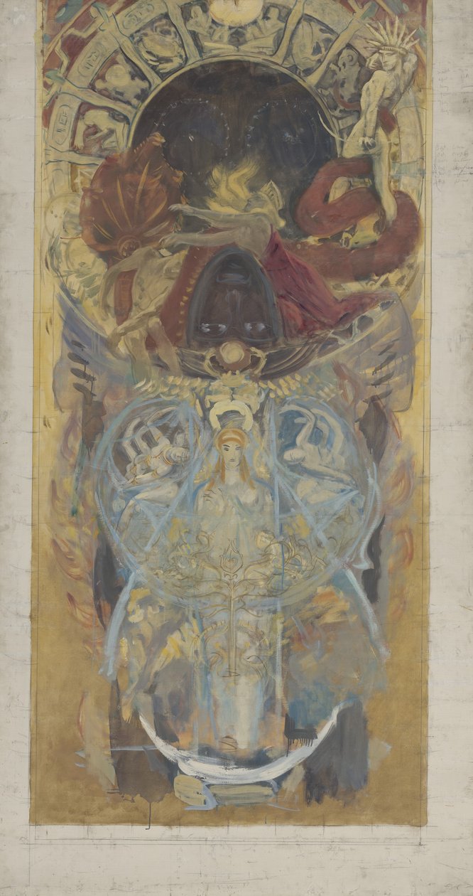 बोस्टन पब्लिक लाइब्रेरी के लिए डिज़ाइन, 1890-4 द्वारा जॉन सिंगर सार्जेंट