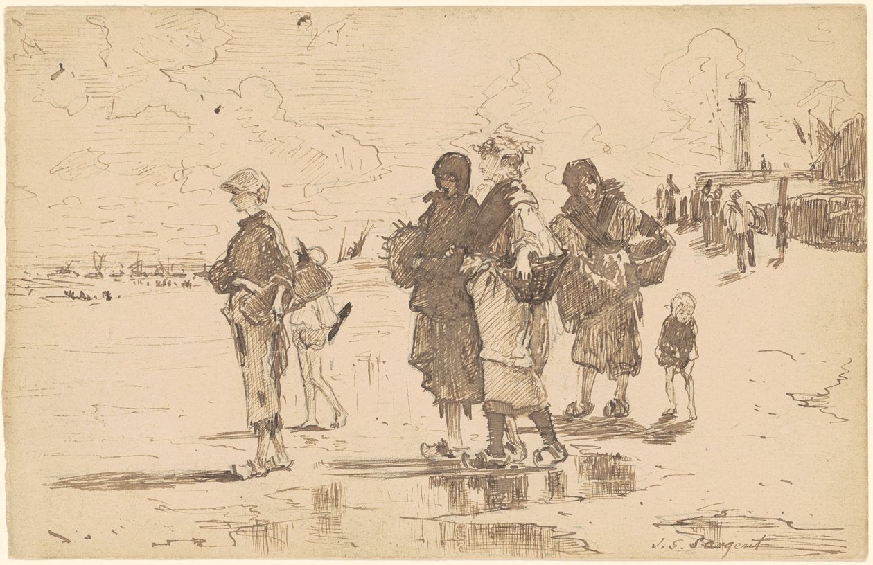 फिशिंग सेटिंग आउट टू फिश, 1878। द्वारा जॉन सिंगर सार्जेंट