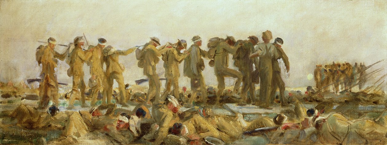 गैस्ड, एक तेल अध्ययन, 1918-19 द्वारा जॉन सिंगर सार्जेंट
