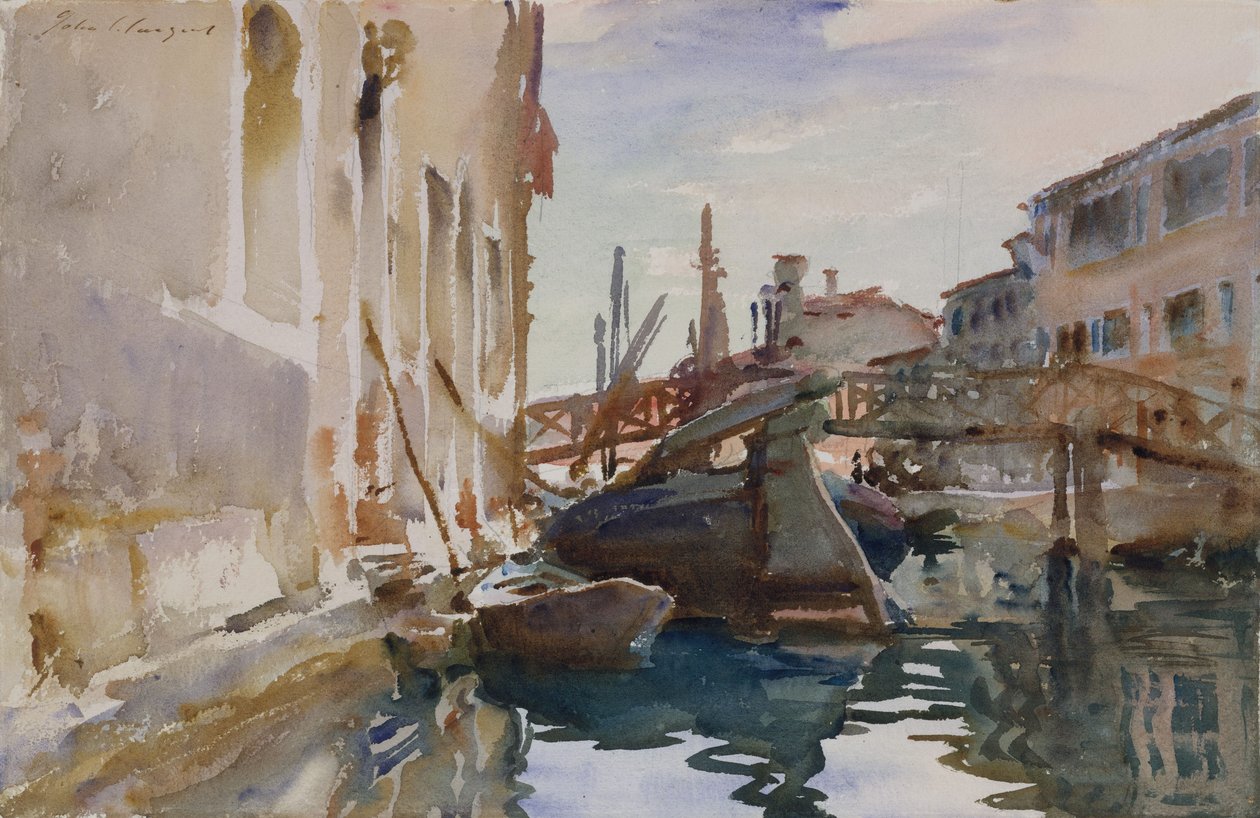 Giudecca, c.1913 (wc और ऑफ-व्हाइट पेपर पर ग्रेफाइट) द्वारा जॉन सिंगर सार्जेंट