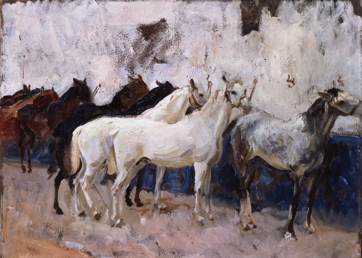 पल्मा, मेजरका, स्पेन, 1908 में घोड़े द्वारा जॉन सिंगर सार्जेंट