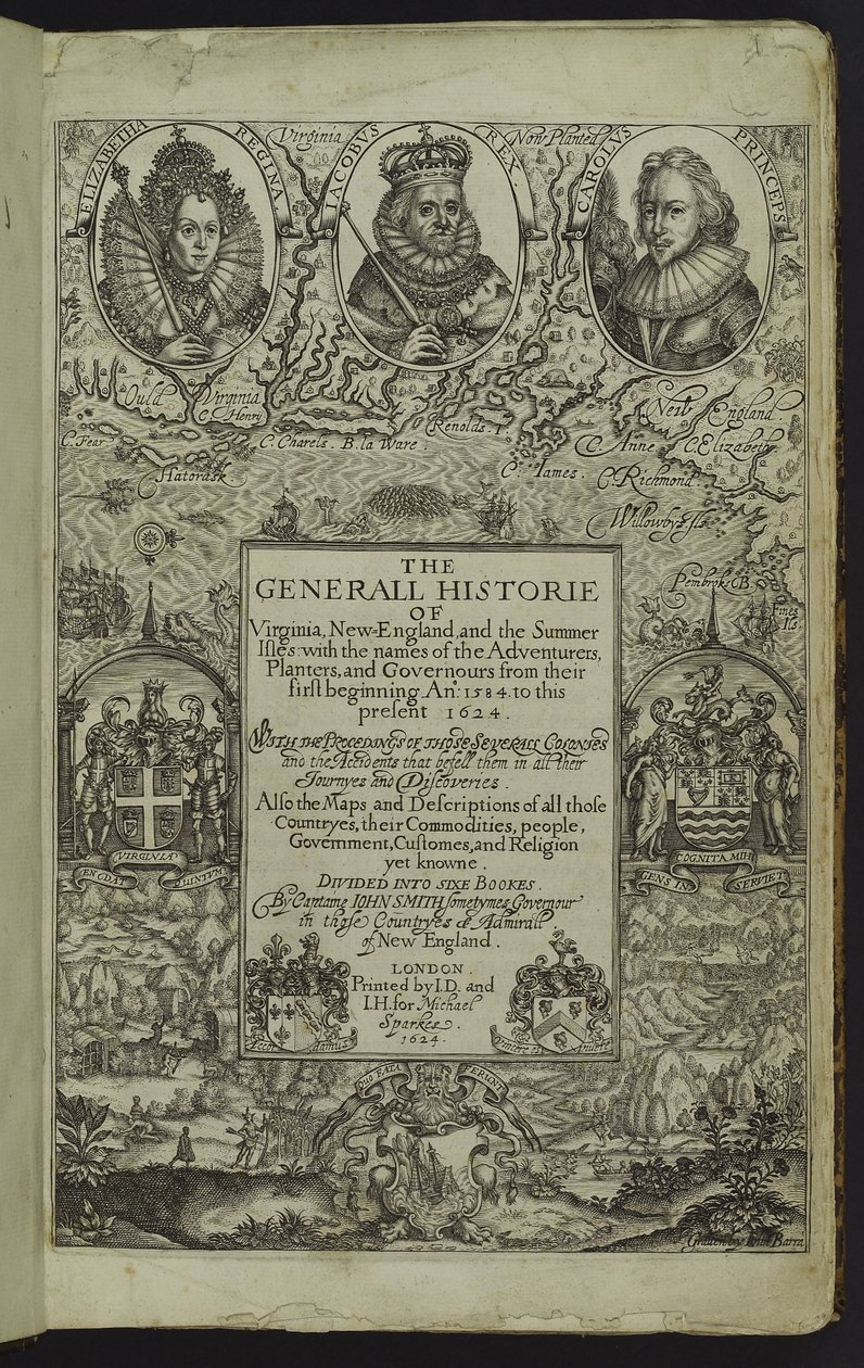 "द जनरल हिस्ट्री ऑफ़ वर्जीनिया, न्यू-इंग्लैंड एंड द समर आइल्स", 1624 द्वारा जॉन स्मिथ 2