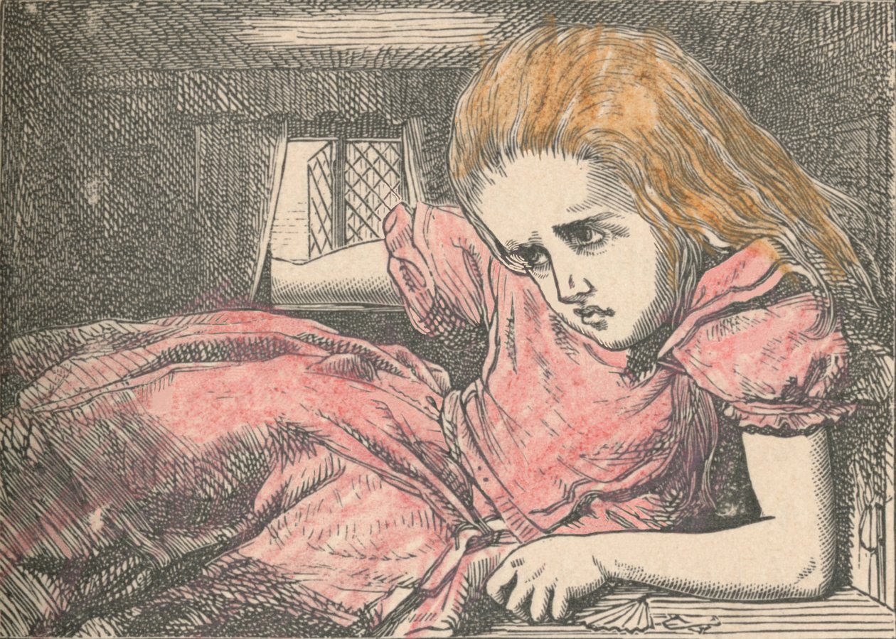 ऐलिस, जैसे-जैसे वह बड़ी होती जाती है, 1889 द्वारा जॉन टेनिएल