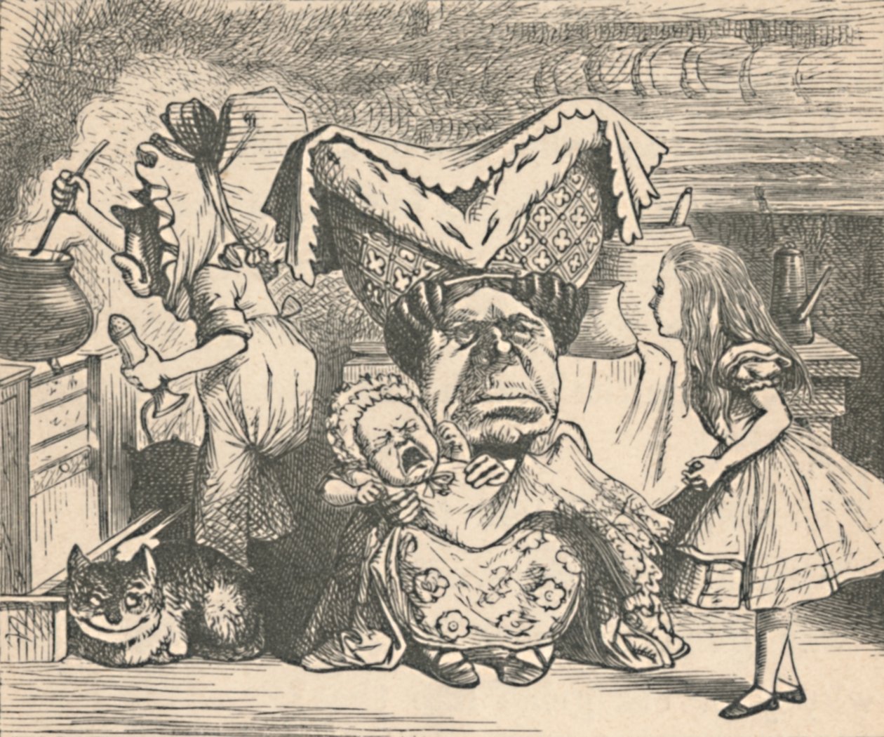 ऐलिस, डचेस, और बेबी, 1889 द्वारा जॉन टेनिएल
