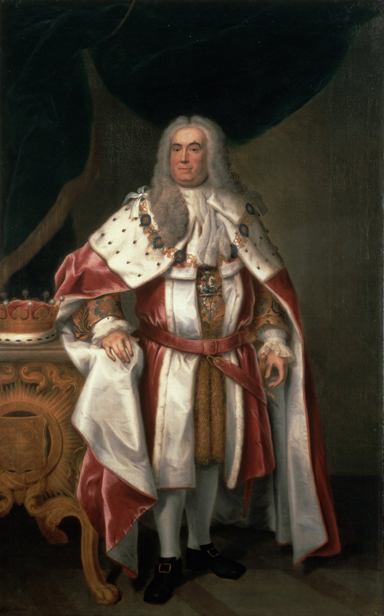 पोर्ट ऑफ सर रॉबर्ट वालपोल (1676-1745) अर्ल ऑफ ऑरफोर्ड, 1743 द्वारा जॉन थियोडोर हेन्स
