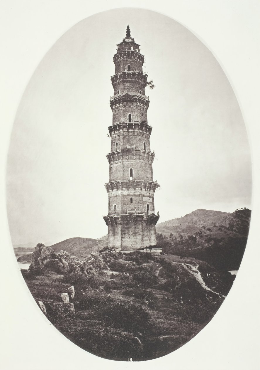 चाओ-चौफू के पास एक पगोडा, सी। 1868. द्वारा जॉन थॉमसन