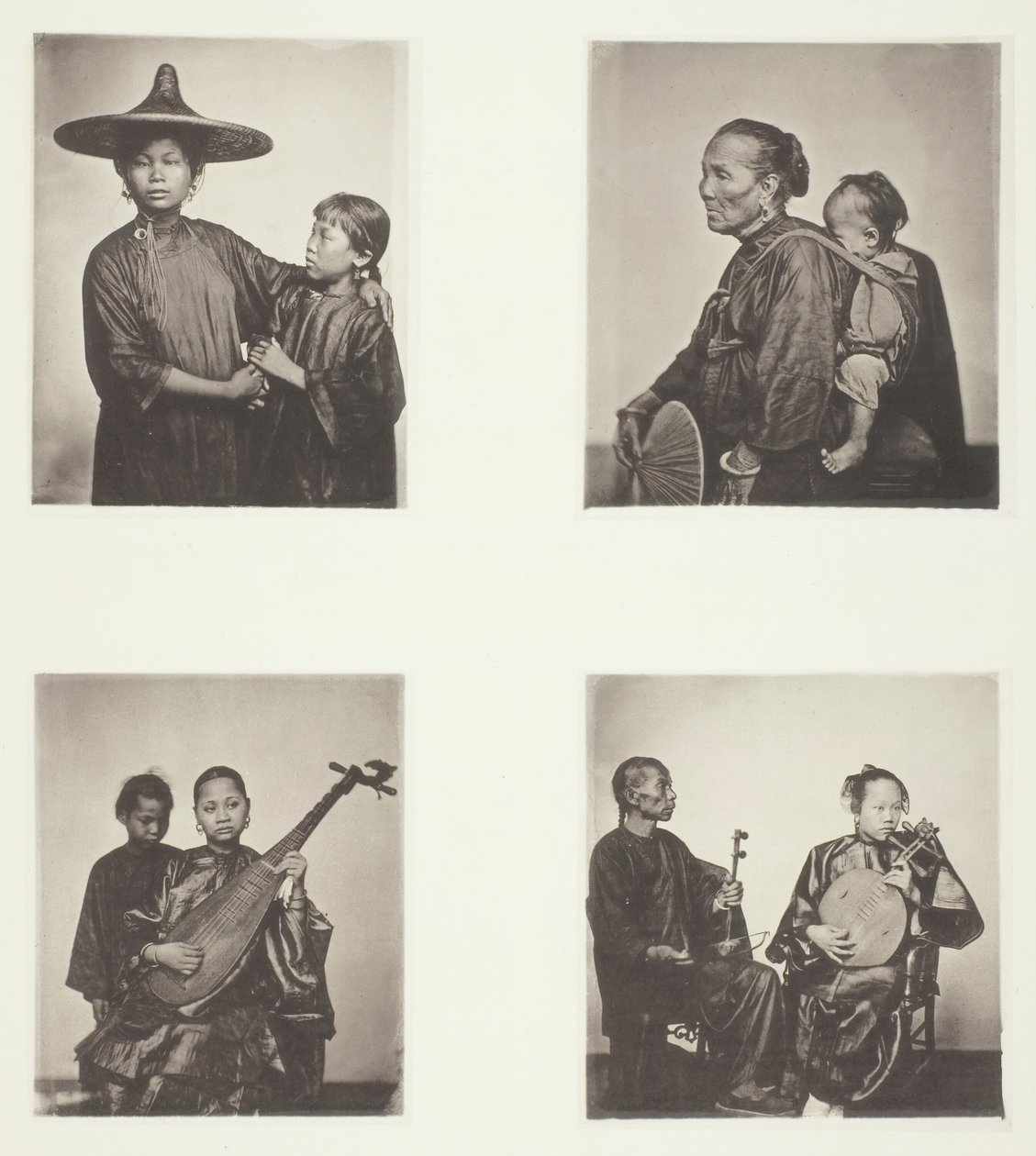 बोट गर्ल्स, ए कैंटन बोटवूमन एंड चाइल्ड, संगीतकार, संगीतकार, सी। 1868. द्वारा जॉन थॉमसन
