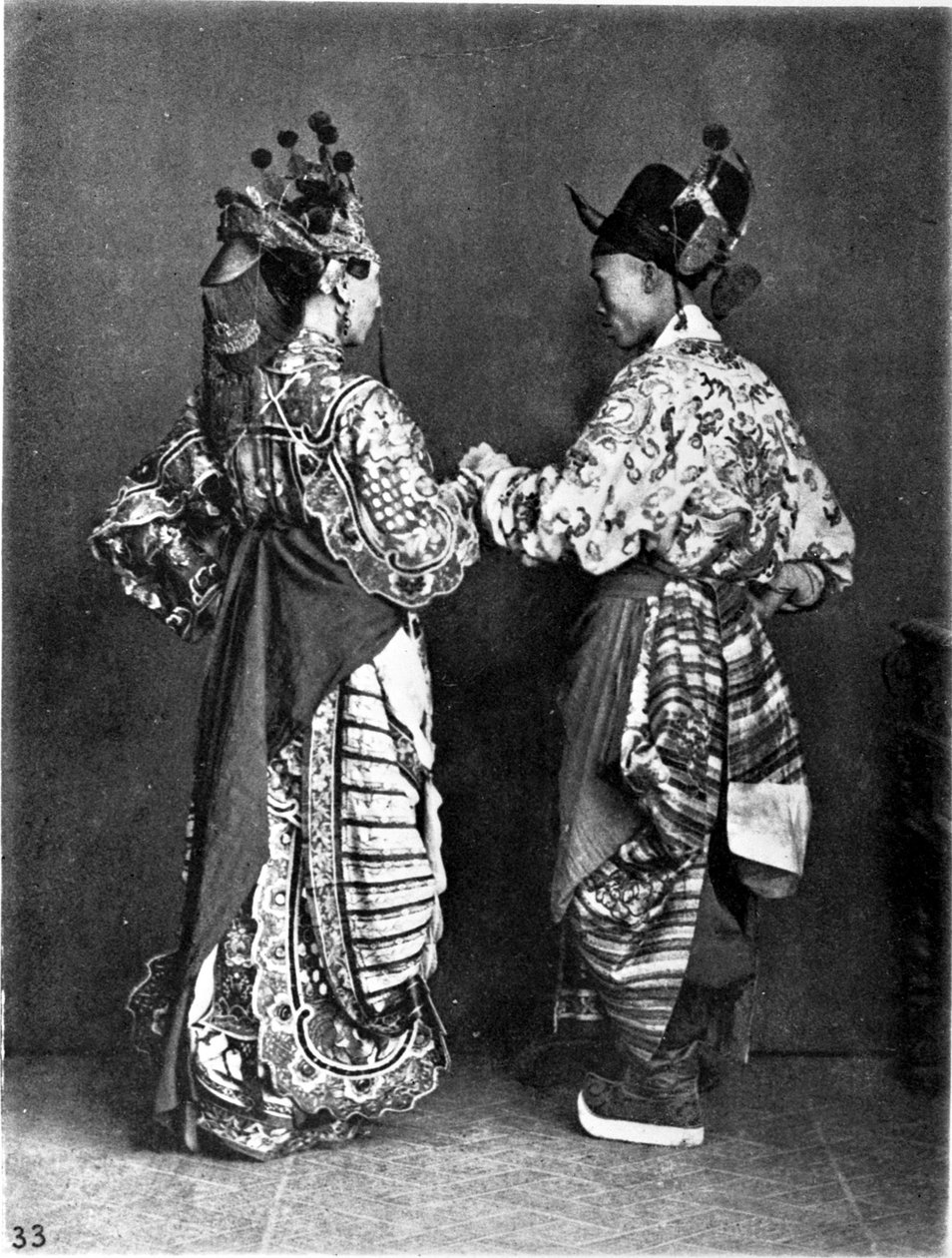 चीन, 2 अभिनेता (पुरुष) c.1870 (फोटो) द्वारा जॉन थॉमसन