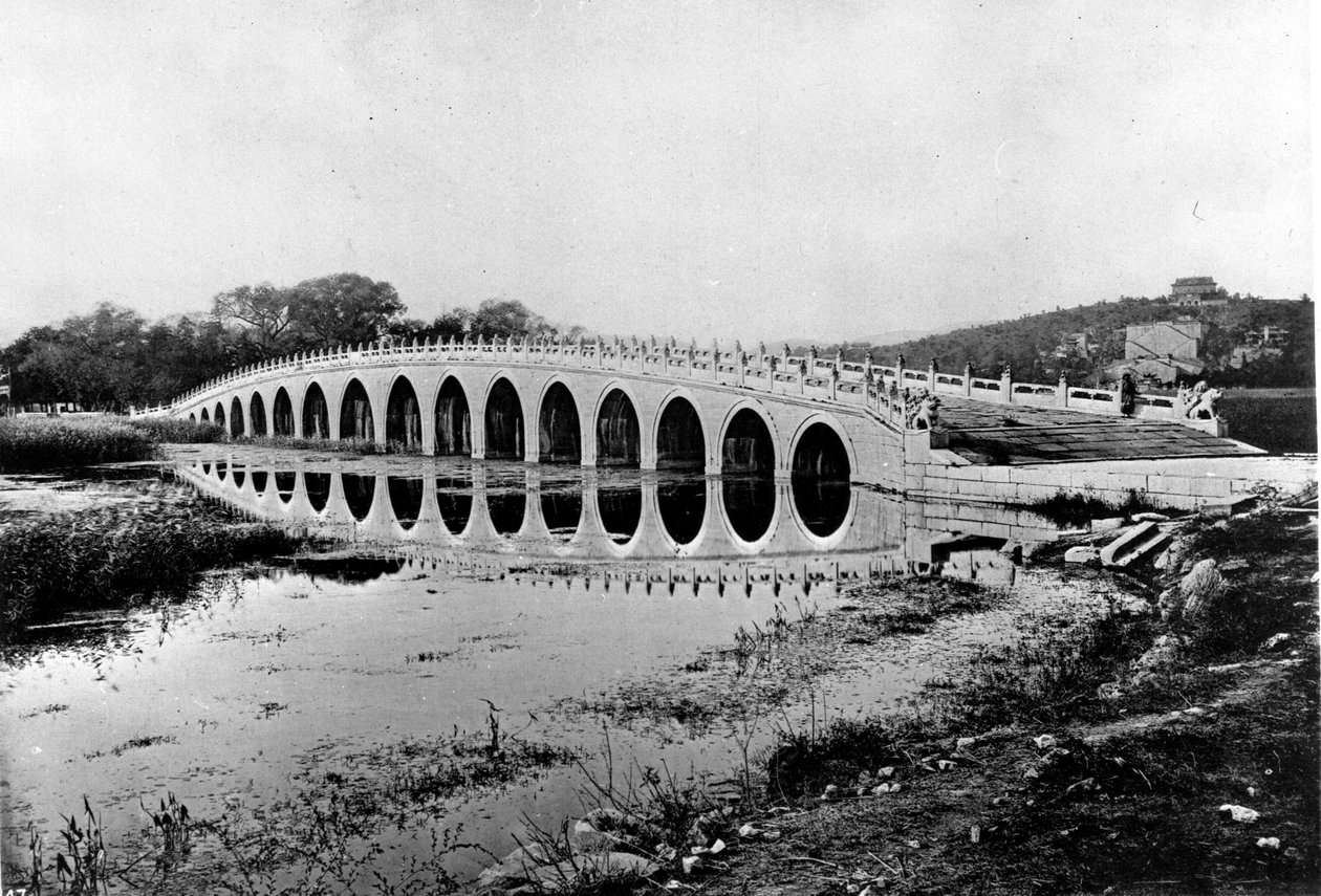 चीन, पुल, c.1870 (फोटो) द्वारा जॉन थॉमसन