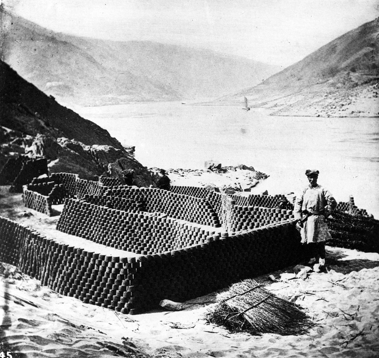 निर्यात के लिए सूखा ईंधन, हुबई प्रांत, c.1870 द्वारा जॉन थॉमसन