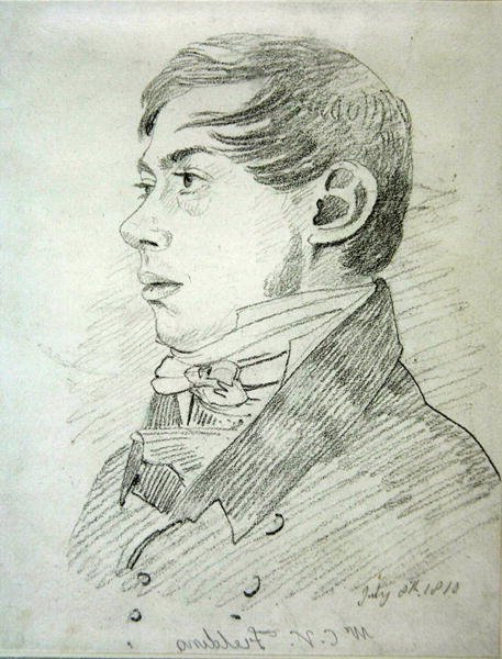 एंथोनी वांडिक कोपले फील्डिंग (1787-1855), 1810 (वॉव पेपर पर ग्रेफाइट) द्वारा जॉन वर्ले