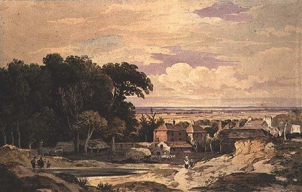 फ्रोगनल, हैम्पस्टेड, c.1825 (वाटरकलर) द्वारा जॉन वर्ले