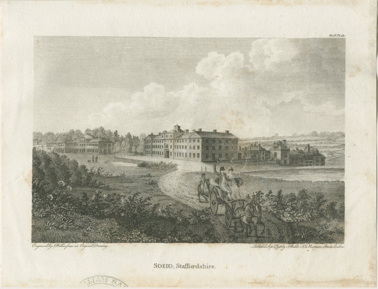 Soho कारख़ाना: स्टील उत्कीर्णन, nd [c 1798] द्वारा जॉन वॉकर