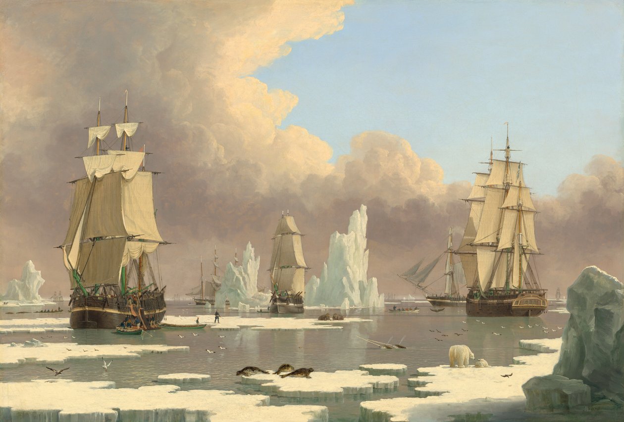 द नॉर्दर्न व्हेल फिशरी: द स्वान एंड इसाबेला, सी। 1840. द्वारा जॉन वार्ड I