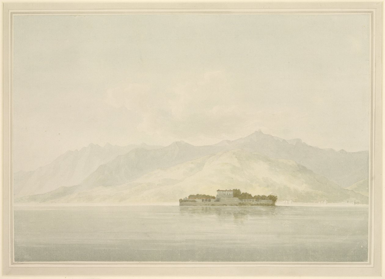 इसोला मादरे, लागो मैगीगोर, c.1781 (wc ओवर ग्रेफाइट ऑन पेपर) द्वारा जॉन वारविक स्मिथ