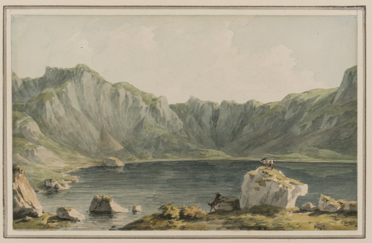 लील इदवाल, लिलन ओगवेन, कार्नरवॉन्शर, c.1795 (कागज पर wc) से इसके दृष्टिकोण पर द्वारा जॉन वारविक स्मिथ