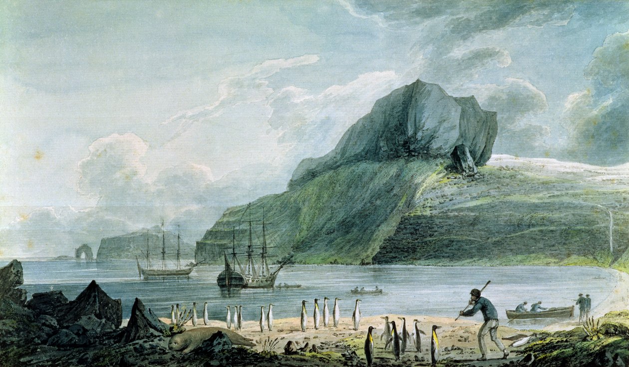 1781-4 Kerguelen&39;s Land में क्रिसमस हार्बर का एक दृश्य द्वारा जॉन वेबर