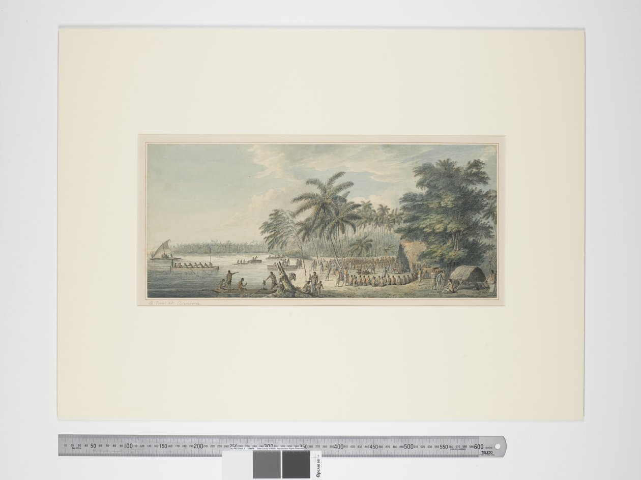 F.3 अनामुक में एक दृश्य, c.1773-84 (जल रंग और प्रिंट उत्कीर्णन) द्वारा जॉन वेबर