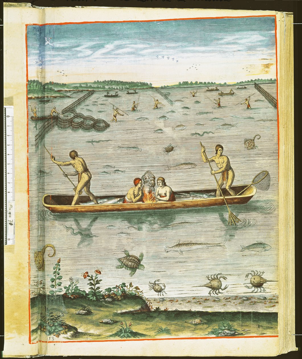 थिओडोर डी ब्राय (1528-98) 1590 द्वारा उत्कीर्ण &39;एडमिरान्डा नारियोटियो ...&39; से भारतीयों ने अपनी मछली कैसे पकड़ी (देखें 110123 und 111664) द्वारा जॉन व्हाइट