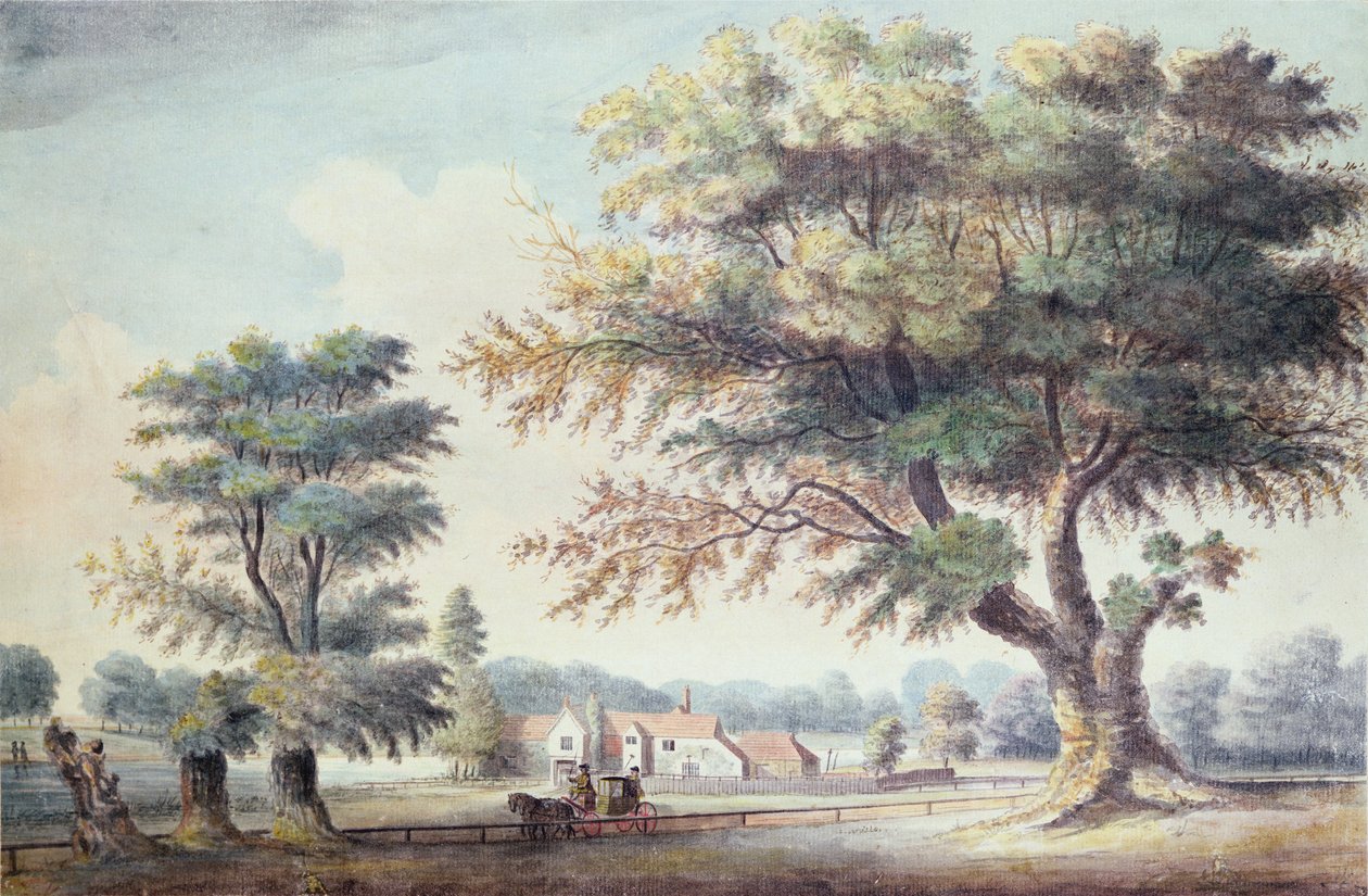 द ओल्ड चीज़केक हाउस, सर्पाइन के उत्तर में, 1786 द्वारा जॉन व्हाइट
