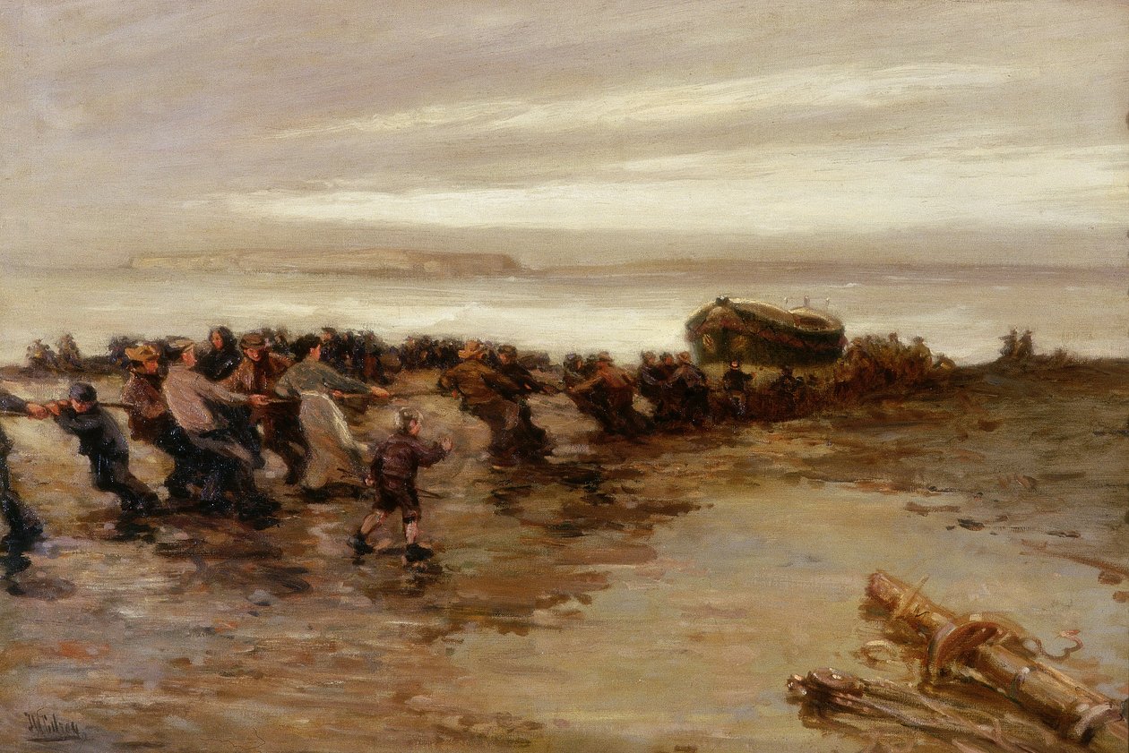 लाइफबोट, होली आइलैंड, c.1910-20 को सँवारना द्वारा जॉन विलियम गिलरॉय