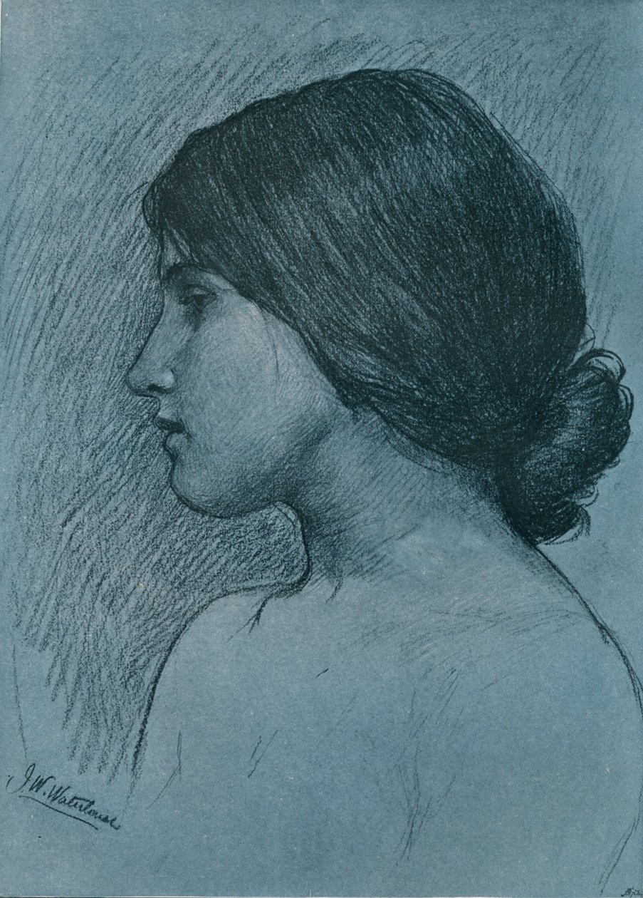 एक प्रमुख का अध्ययन, c1899 द्वारा जॉन विलियम वॉटरहाउस