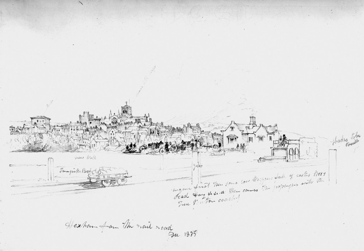 रेल रोड से हेक्सम, 1835 द्वारा जॉन विल्सन कारमाइकल