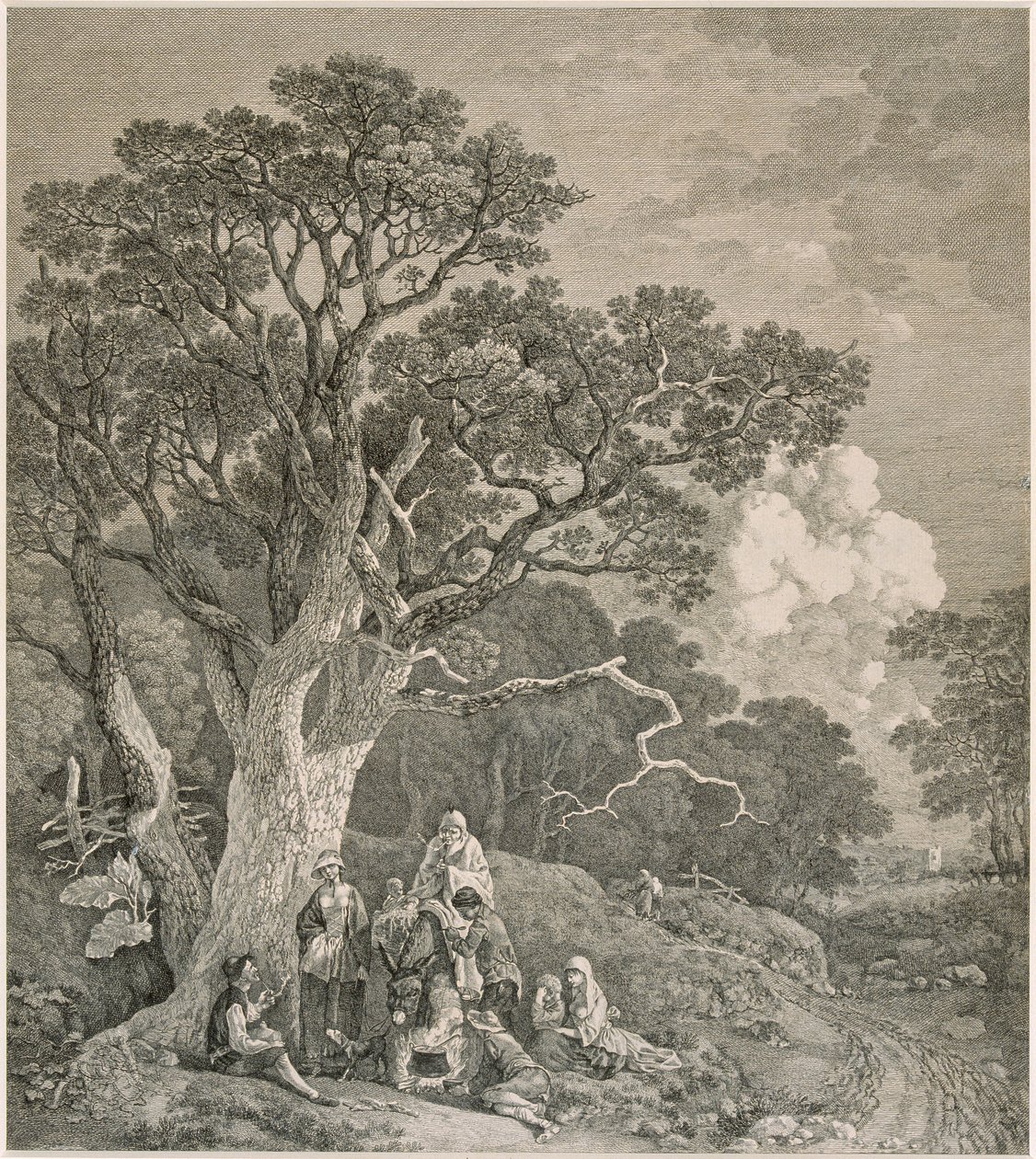 थॉमस गेन्सबोरो के बाद एक लकड़ी में जिप्सी, c1740-1780 द्वारा जॉन वुड