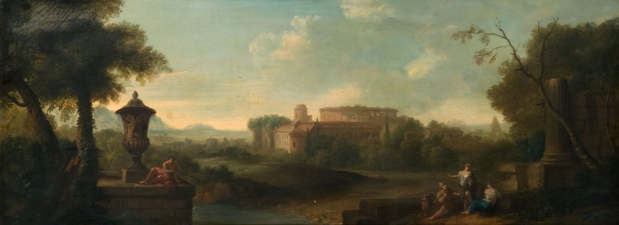 एवेंटाइन हिल से रोम, 1710। द्वारा जॉन वॉटन