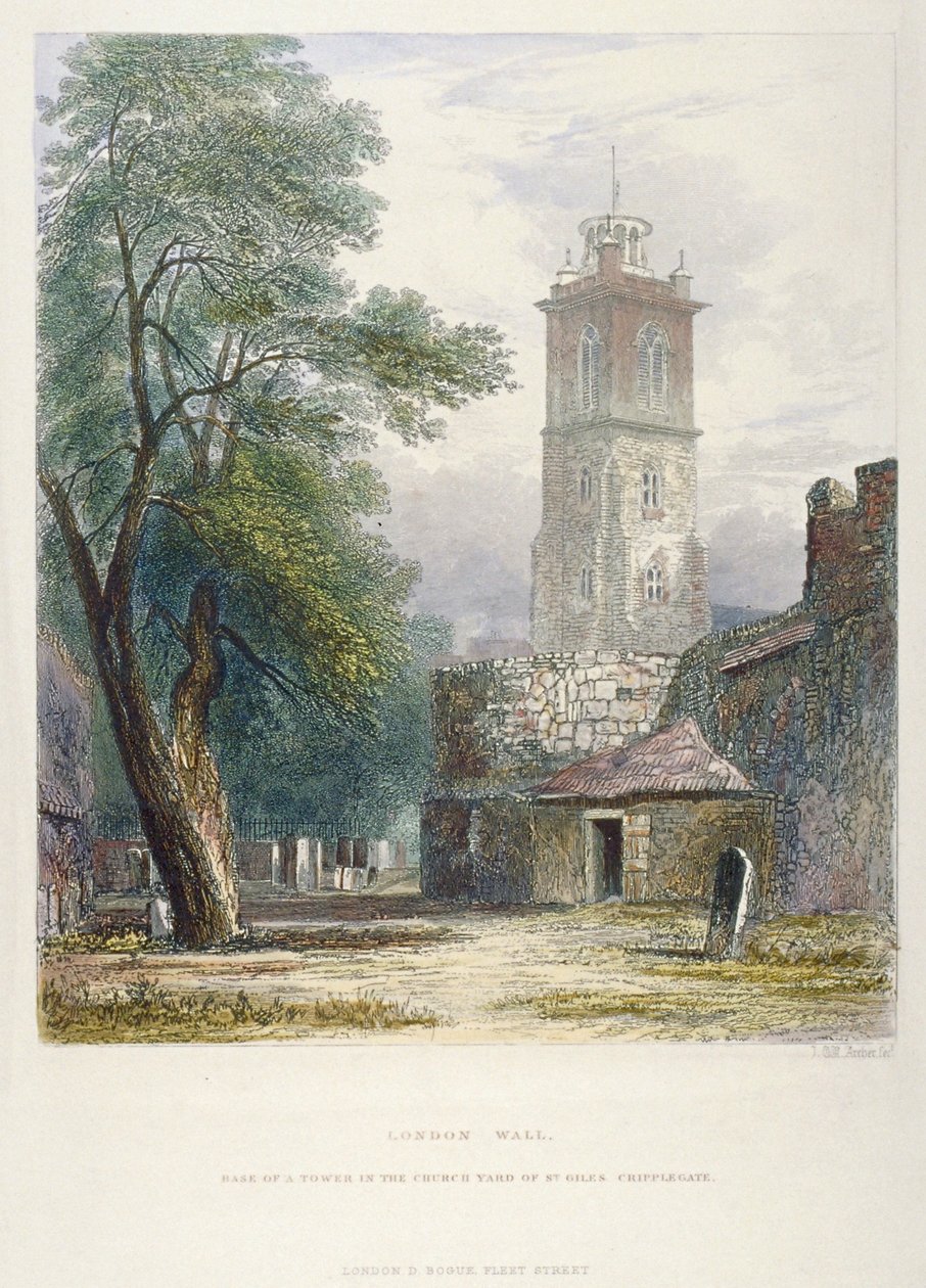 चर्च ऑफ सेंट जाइल्स विदाउट क्रिप्पलगेट, सिटी ऑफ लंदन, 1851 द्वारा जॉन व्येकहम आर्चर