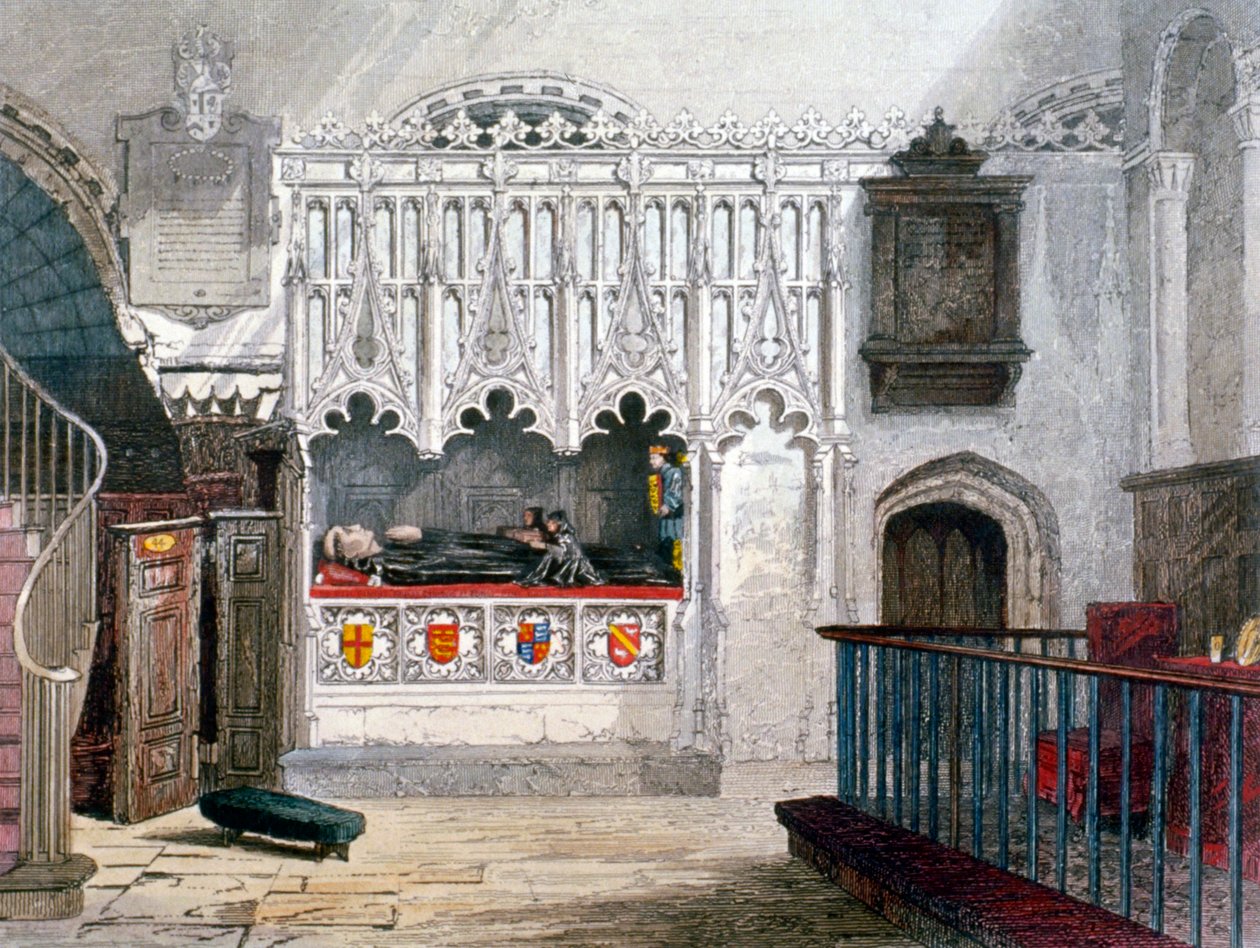 सेंट बार्थोलोम्यू-द-ग्रेट, स्मिथफील्ड, लंदन शहर के चर्च में स्मारक, 1851 द्वारा जॉन व्येकहम आर्चर