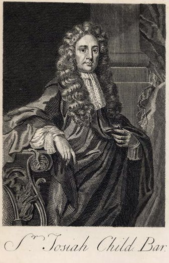 सर जोसेफ चाइल्ड (1630-99) का पोर्ट्रेट, माइकल वैन डर गुआच (1660-1725) द्वारा उकेरा गया द्वारा रिले के बाद जॉन