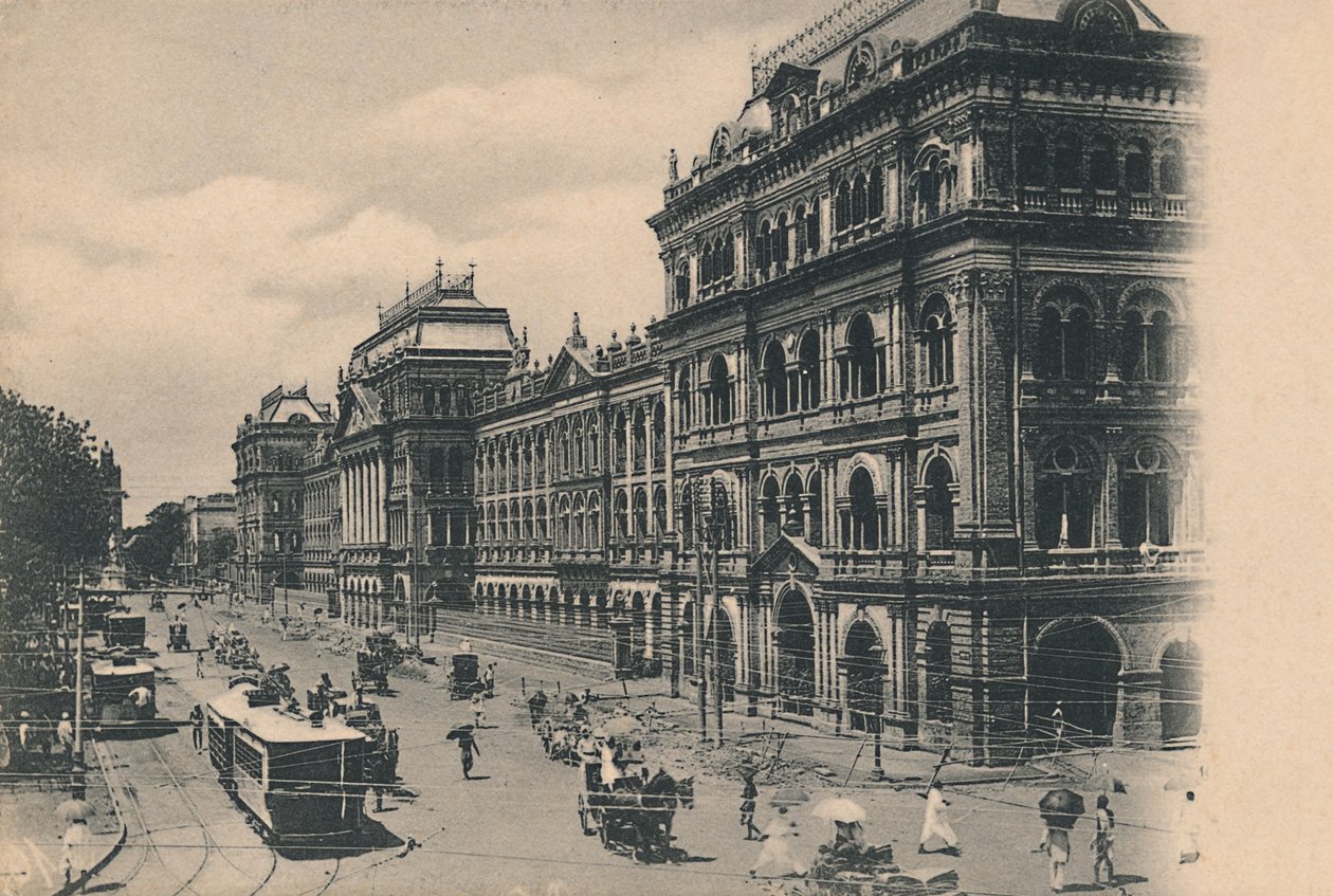 राइटर्स बिल्डिंग का दृश्य, कलकत्ता, c1910। द्वारा जॉनसन और हॉफमैन