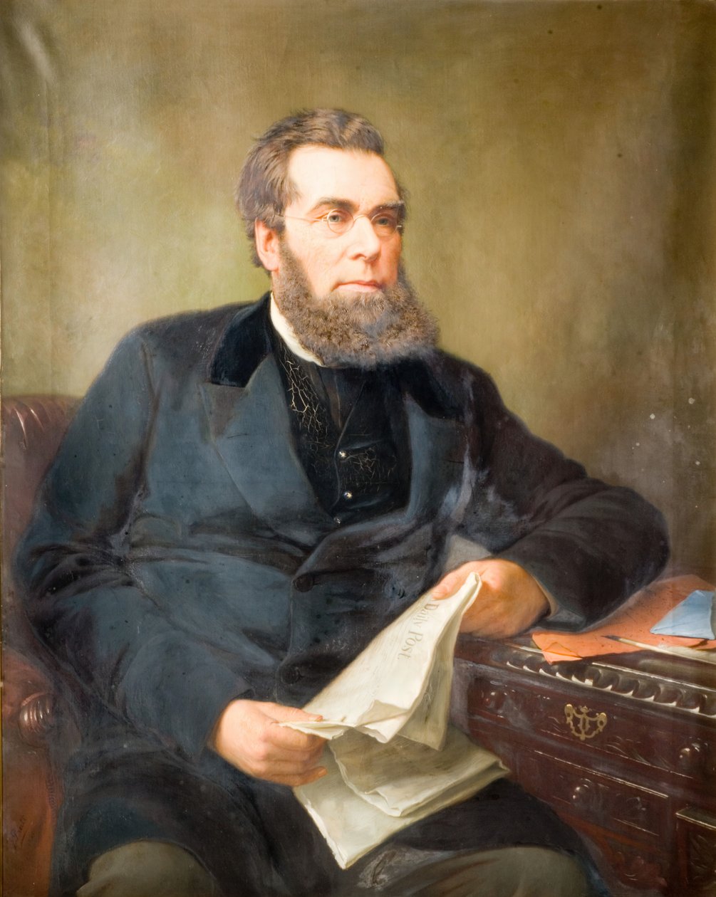 जॉन स्किरो राइट का पोर्ट्रेट 1823-1880, 1880। द्वारा जोनाथन प्राटी