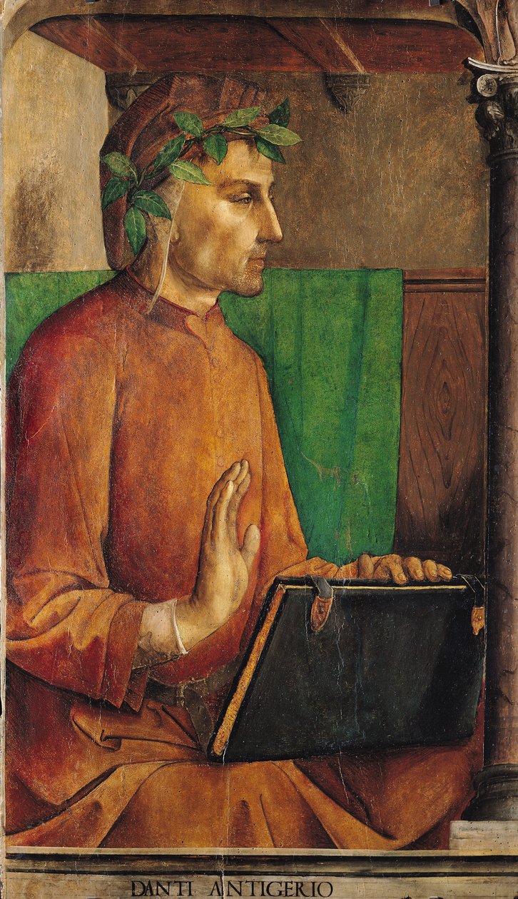 डांटे एलघिएरी (1265-1321) का चित्र, c.1475 द्वारा जोस वैन जेंट