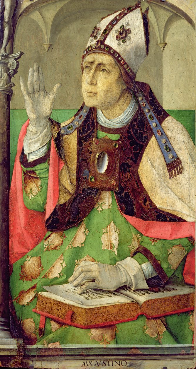 सेंट ऑगस्टीन का पोर्ट्रेट, c.1475 द्वारा जोस वैन जेंट