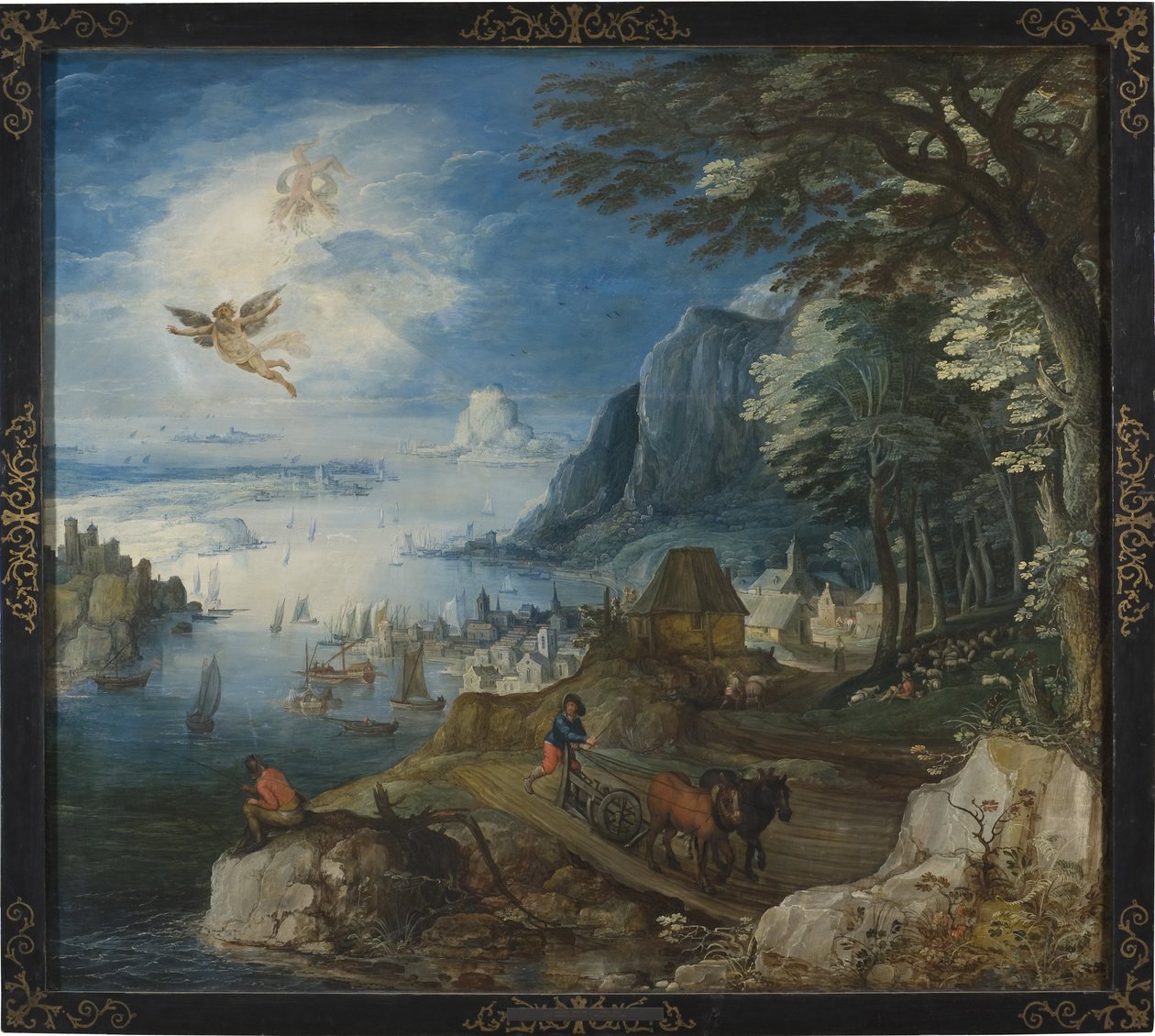 Paysage avec la chute d'Icare - लैंडस्केप विद द फॉल ऑफ़ इकारस, मॉम्पर, जोस डी, द यंगर (1564-1635) द्वारा। लकड़ी पर तेल। आयाम: 154x173 सेमी। राष्ट्रीय संग्रहालय स्टॉकहोम द्वारा जोस या जोसे डे द यंगर मोम्पर