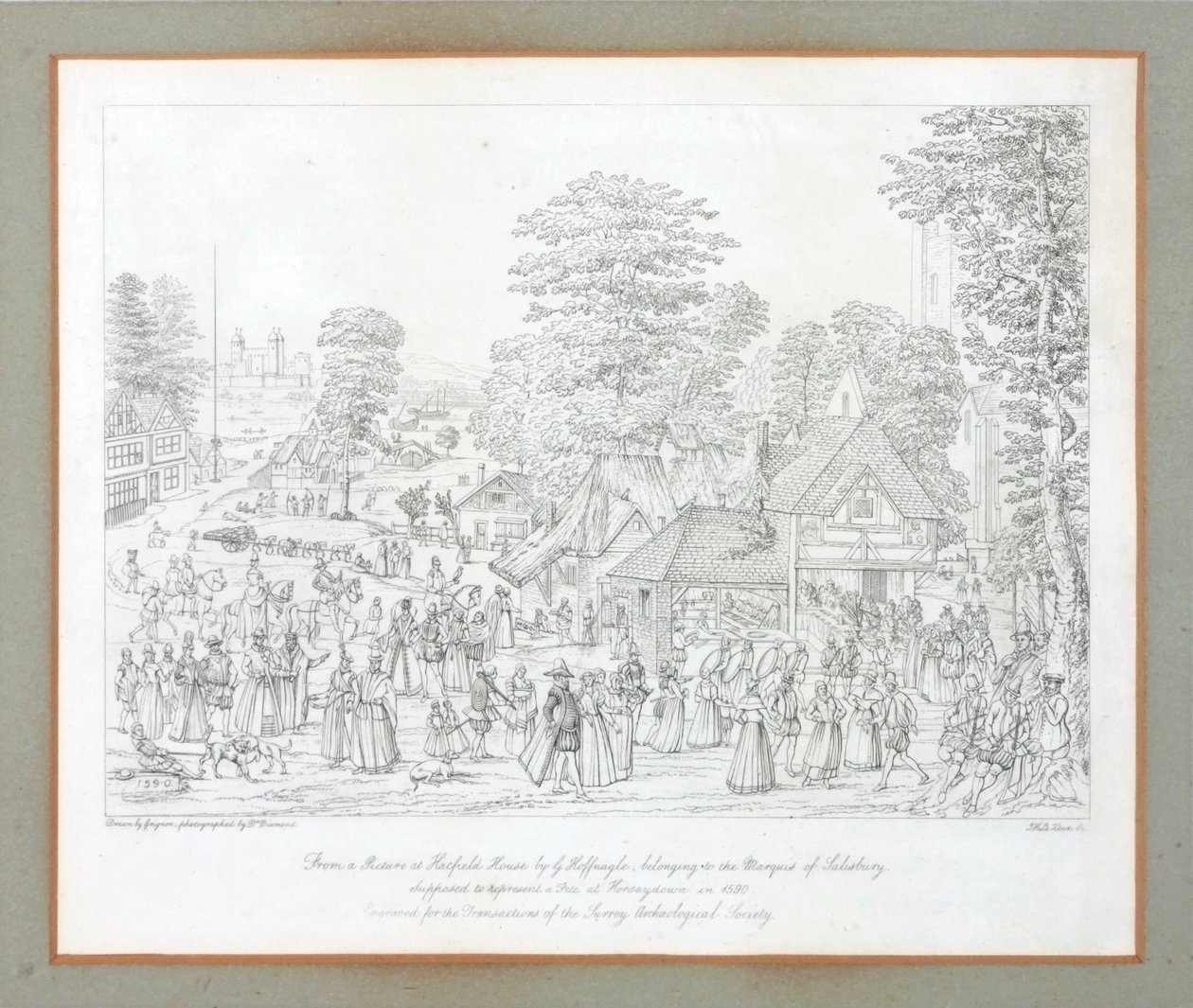C.1590 में हॉर्सडाउन में बुत द्वारा जोरिस हॉफनागल