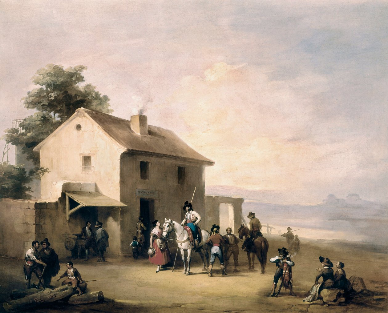 देश सराय। जोस एल्बो द्वारा चित्रकारी (1804-1844) द्वारा जोस एल्बो